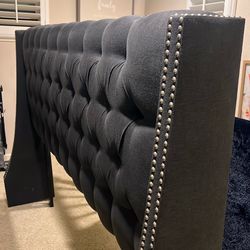 King bed with bed frame