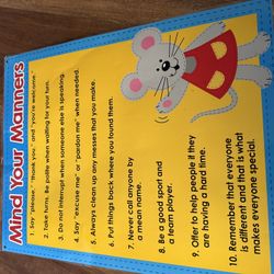 Mind Your Manners Classroom Poster