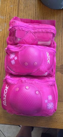 Razor pink elbow pads and knee pads