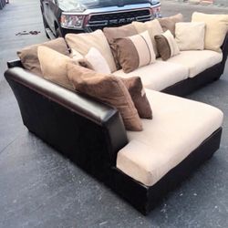 Stylish Leather L Shape Sectional 