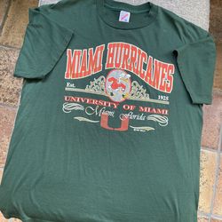 Vintage  jerzees Men’s Miami hurricanes Tshirt size XL