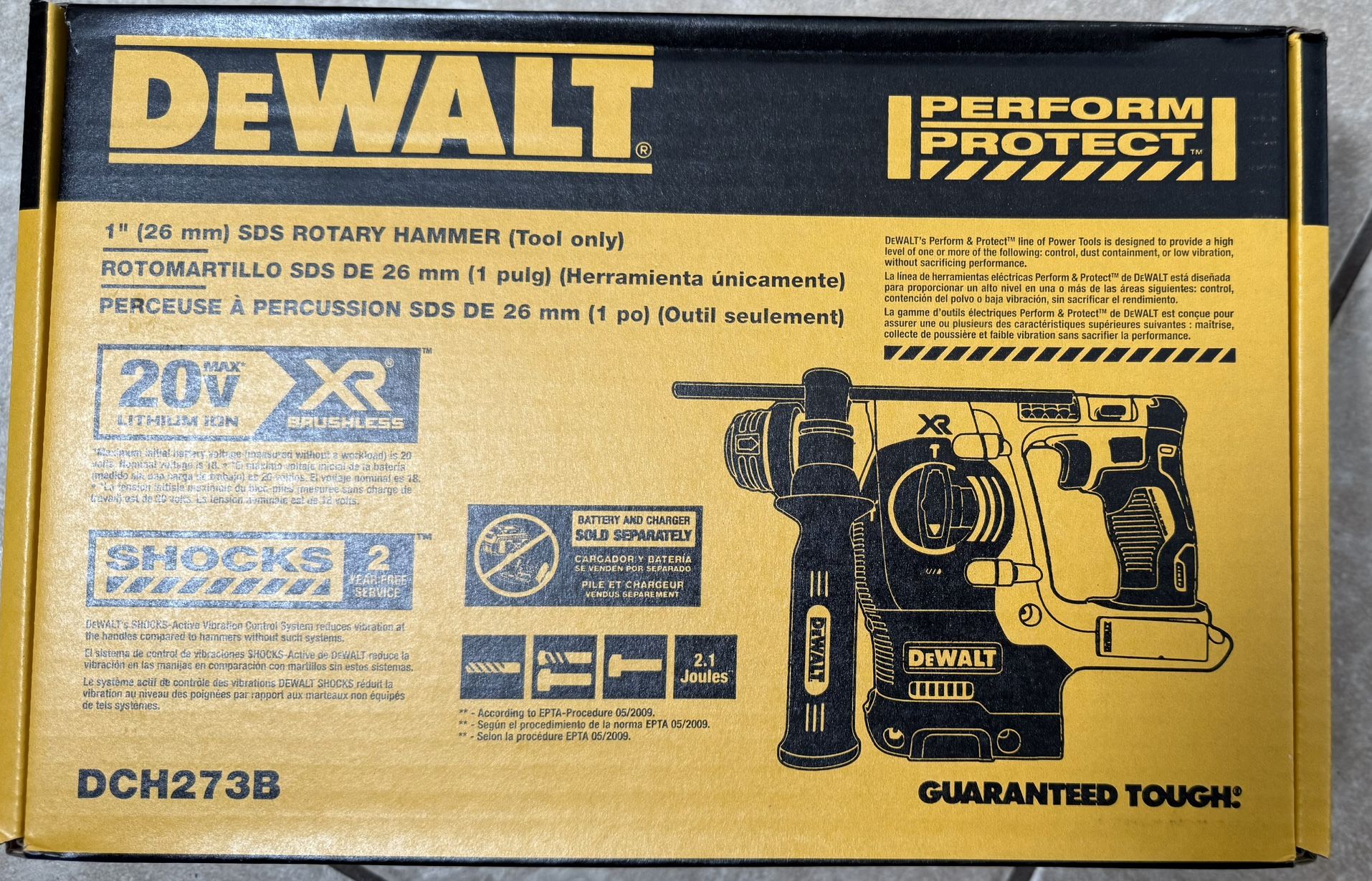 Flash Sale 💫⚡️ DEWALT 20V MAX XR Cordless Brushless 1 in. SDS Plus L-Shape Rotary Hammer (Tool Only)