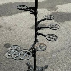 Victorian parlor plant stand- 44" tall with 12 arms