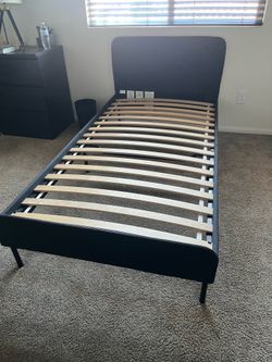 Twin Bed Frame with Slatted Base