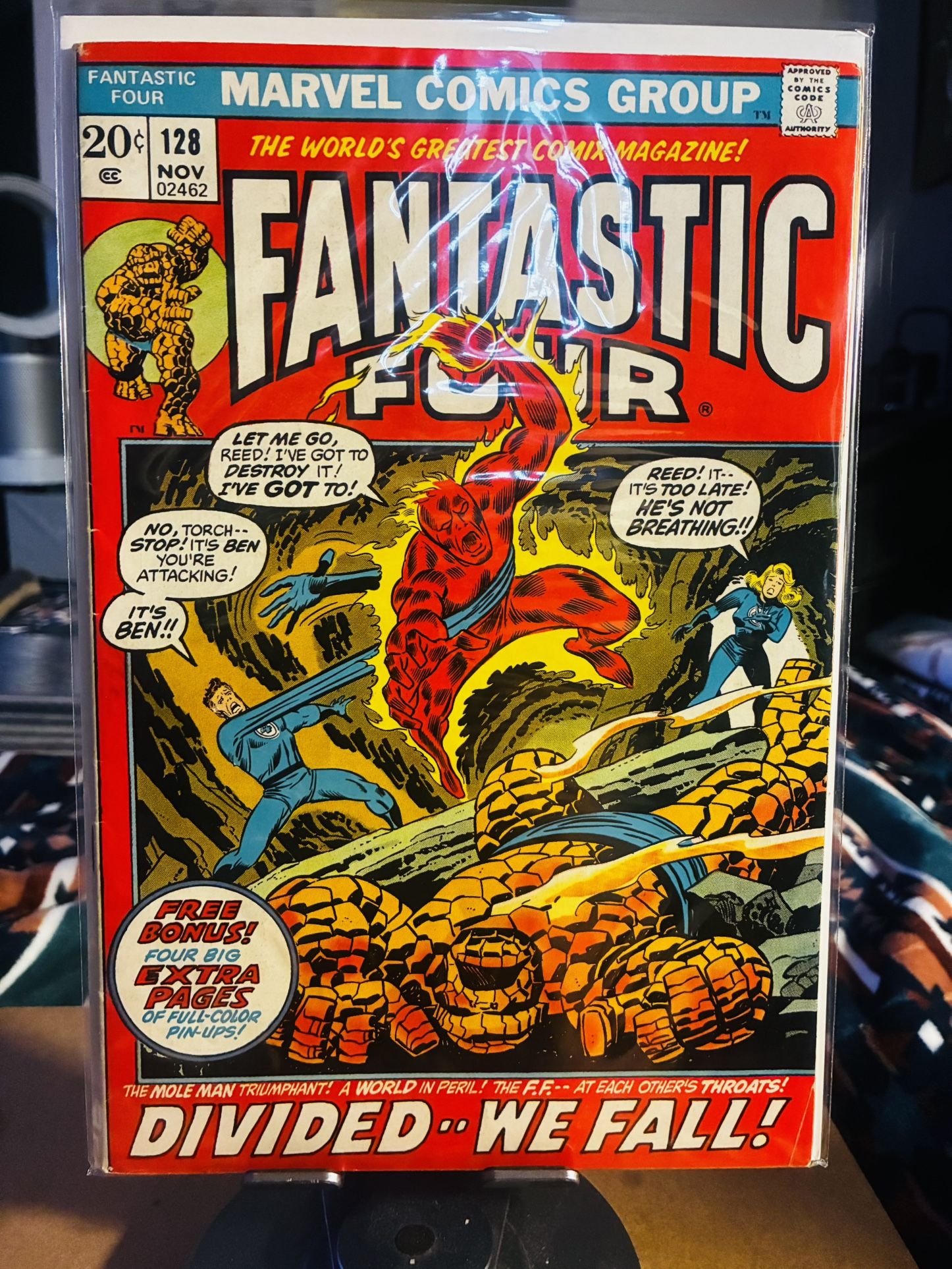 Marvel Comics #128A Fantastic Four, Vol. 1 Death In A Dark And Lonely Place! 1972!