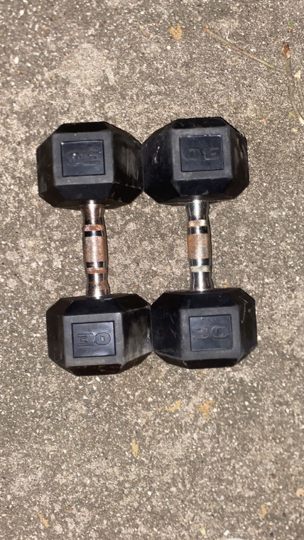 30lbs, 20lbs, and 15lbs Sets Dumbbells