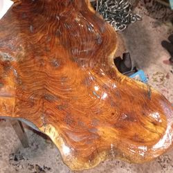 Burl End Table/Coffee Table 