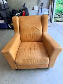 Tan leather chair