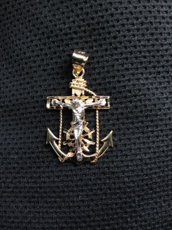 14k GOLD MARINER CRUFIX