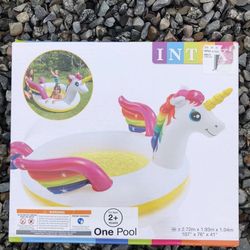🔥 Intex Mystic Unicorn Inflatable Baby Spray Swimming Pool Family Fun - NEW! 🔥