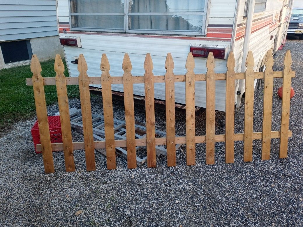 New Pressure treated 4x8 picket fence