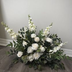 White Faux Flower Arrangement (2)
