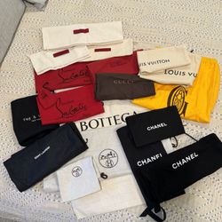 Designer Dust Bags LV, Hermes, Chanel