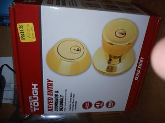 Gold Door Knob With Dead Bolt