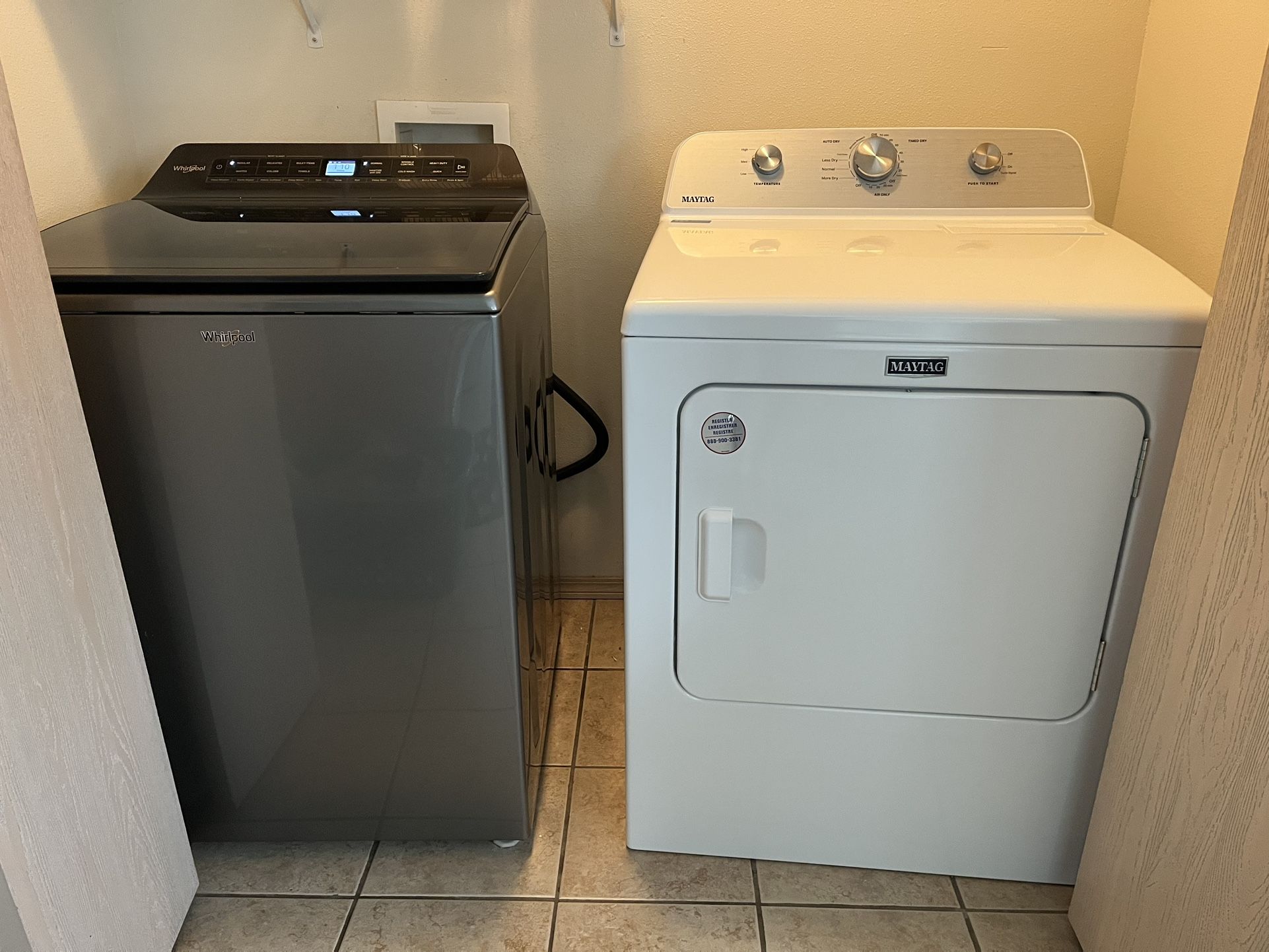 Whirlpool washer & Maytag dryer