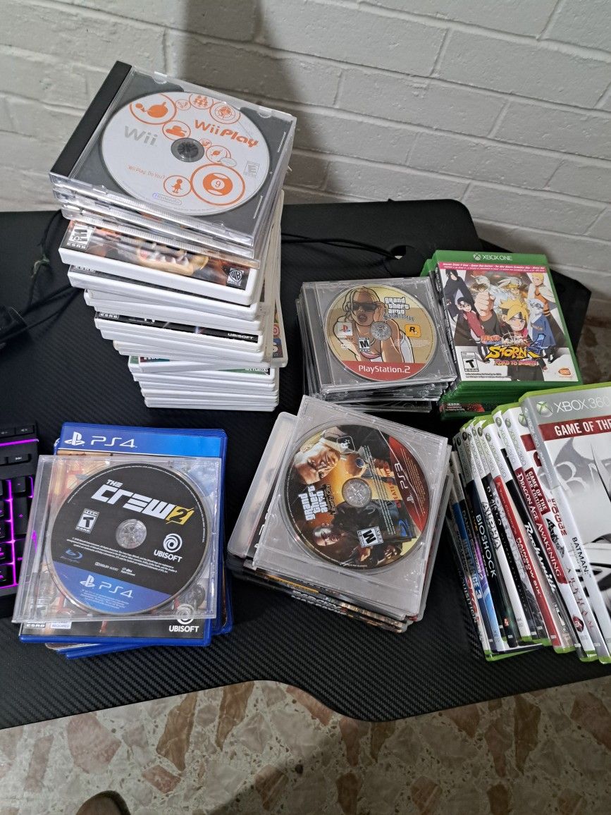 LOT OF 72 VIDEO GAMES Ps4 Ps3 Ps2 Xbox One Xbox 360 Wii
