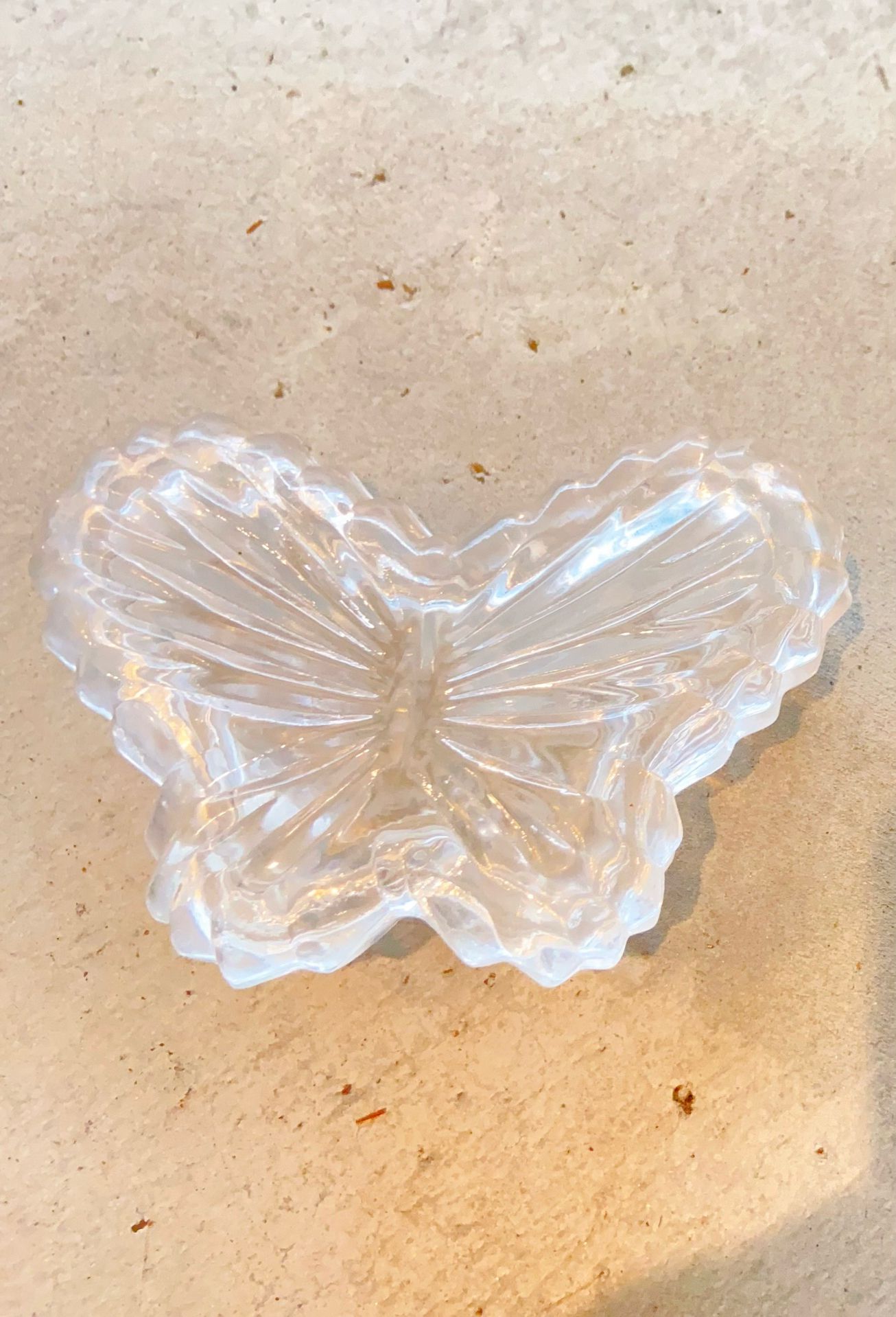 Nachtmann Butterfly 24% Lead Crystal Bleikristall Germany Trinket Vintage