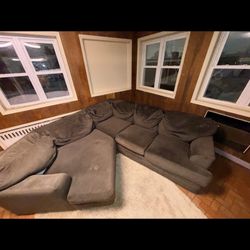 Brown Sectional couch 