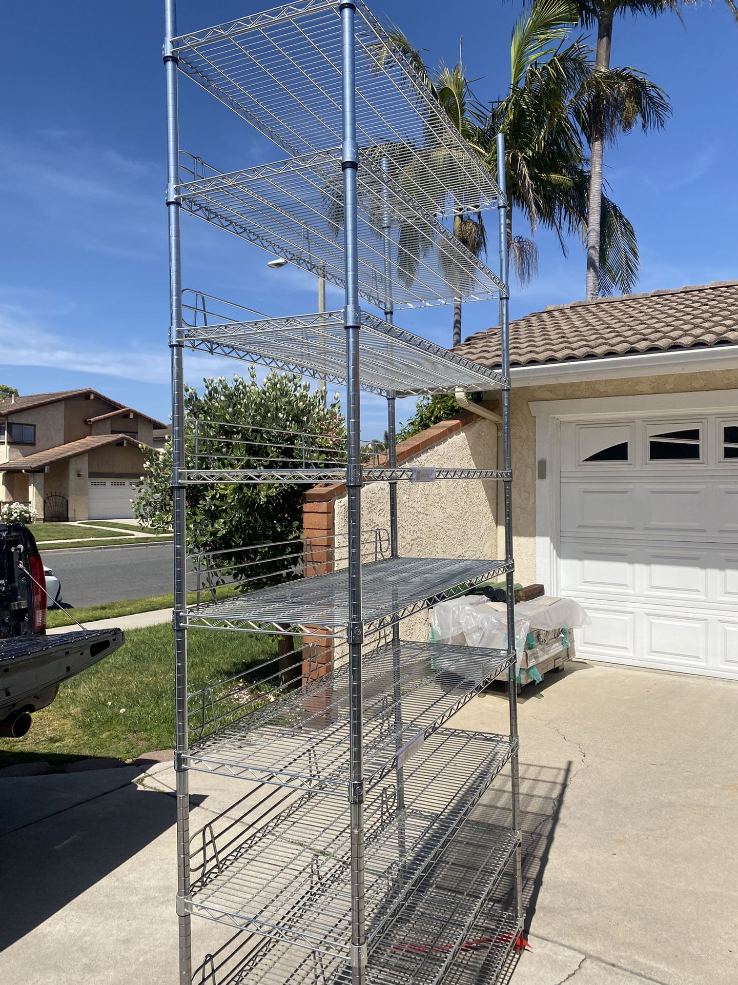 8ft Wire Racks By 2ft Shelves.. Heavy Duty