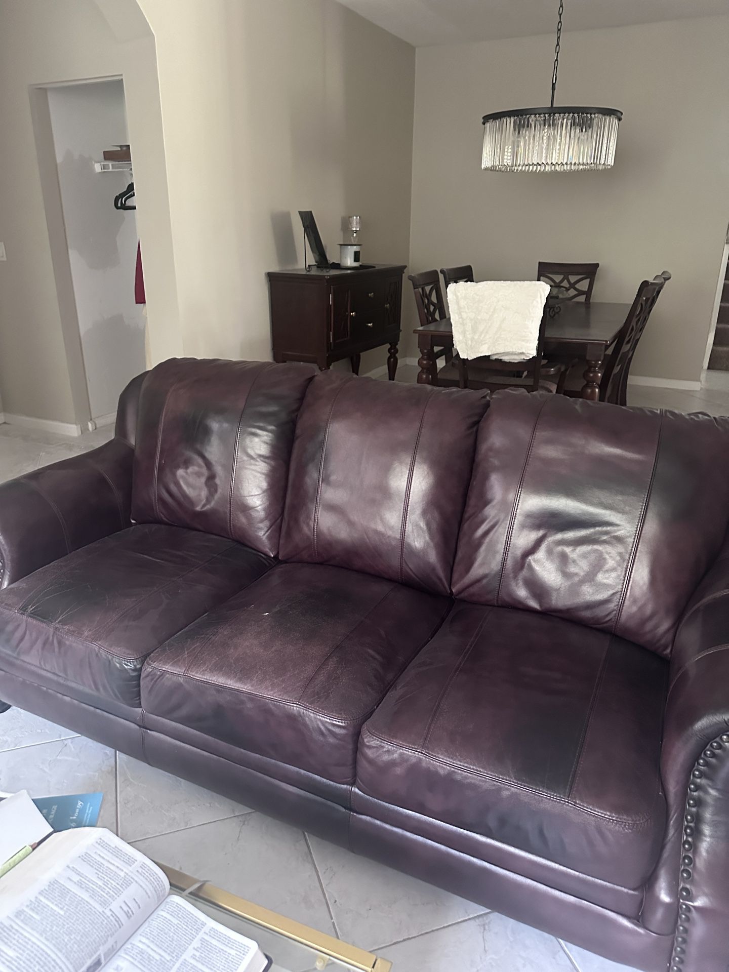 Two Leather Sofas