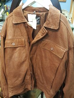 Leather bomber jacket new w tags