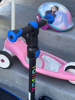 Kids Pink 3-Wheel Kick Scooter