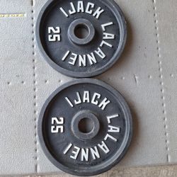 Set Of 25lb Olympic Weight Plates 