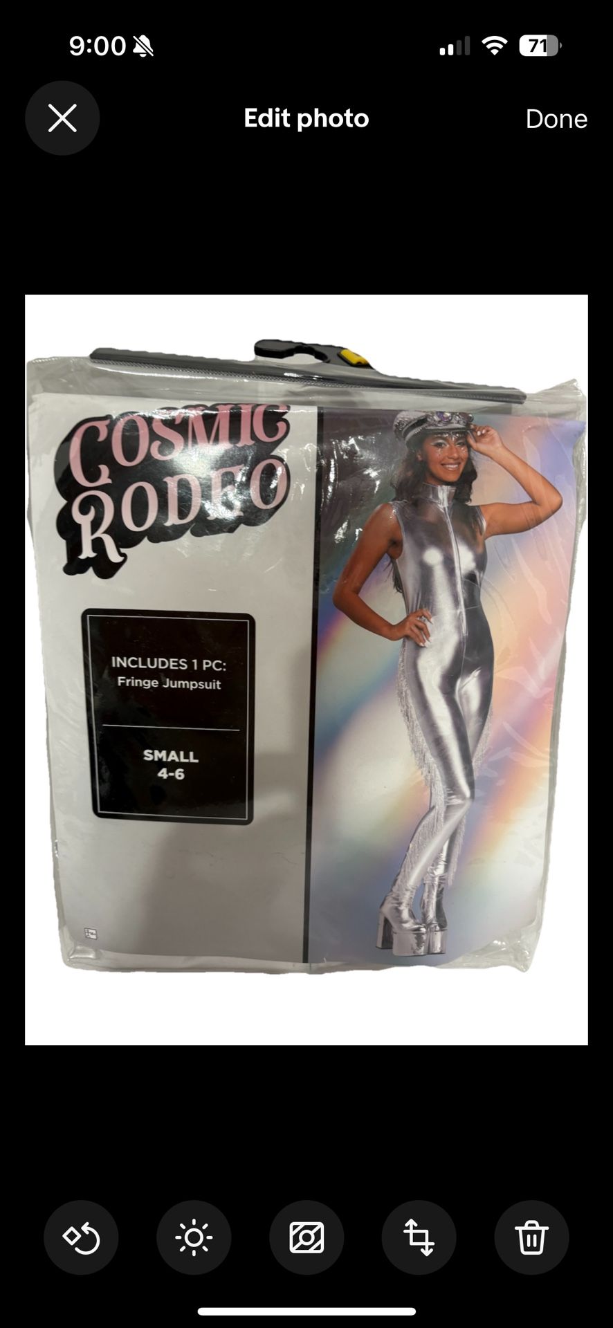 Cosmo Rodeo Fringe Jumpsuit Women’s Small (4-6) Grey Overall Halloween Costume , made china, includes 1 pc, grey color, overall with side hanging frid