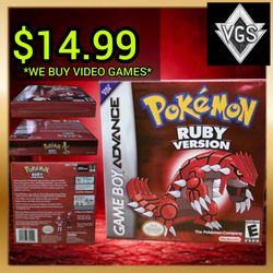 Pokemon Ruby Version GBA Replacement Display Box Only No Game