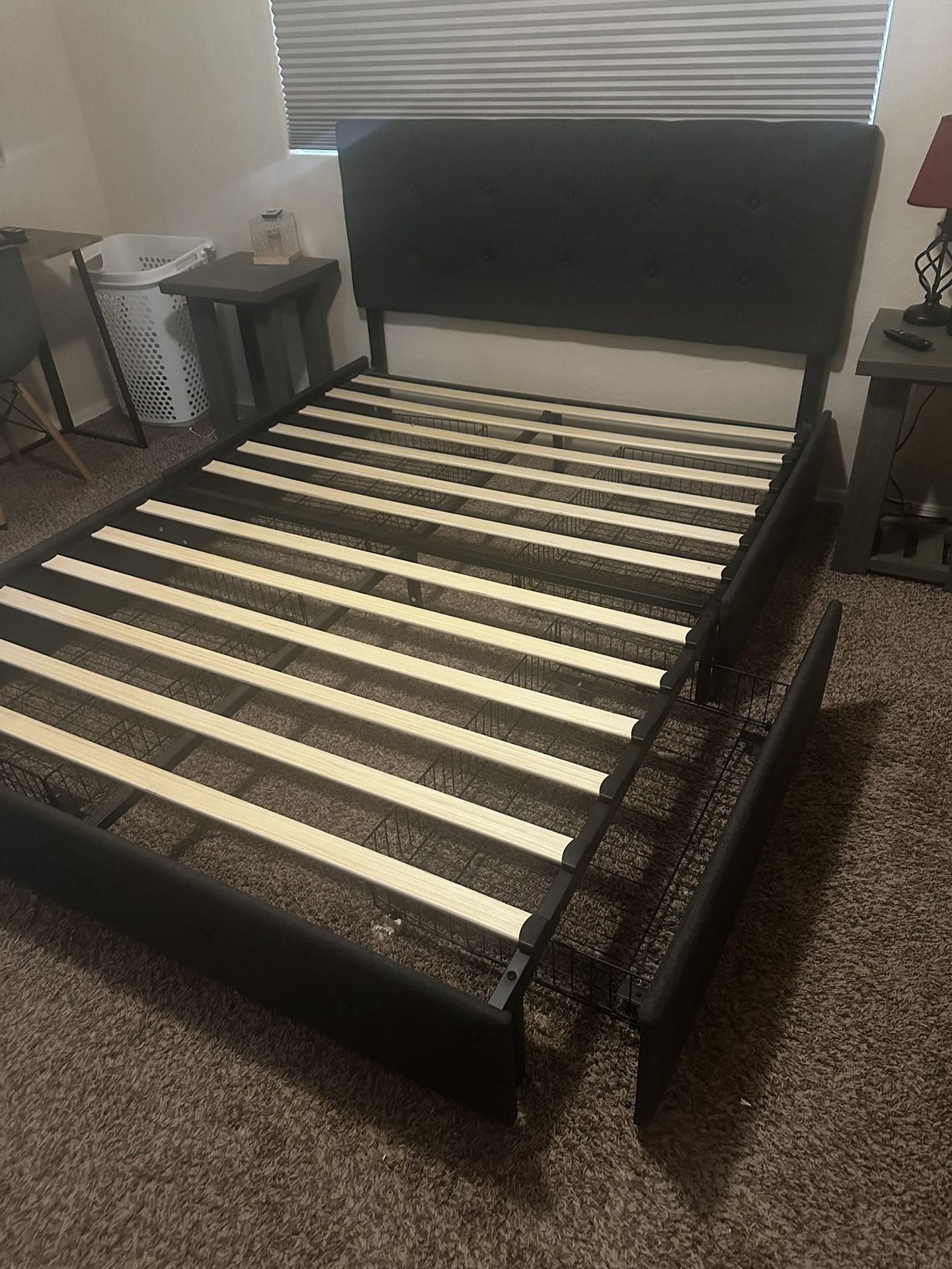 Queen Bed Frame With 4 Drawers