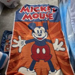 Disney Mickey Mouse Blanket With Bag
