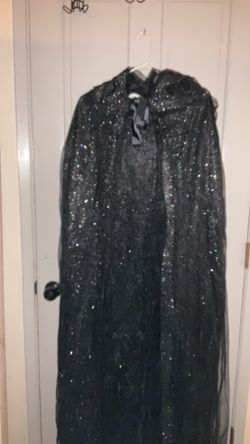 Black Glitter Cape