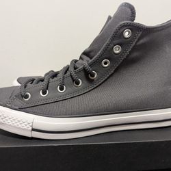 Converse Chuck Taylor All Star Hi Leather Overlay Dark Matter Gray Men 12 A09514F