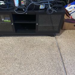 Tv Stand With Glass Doors 