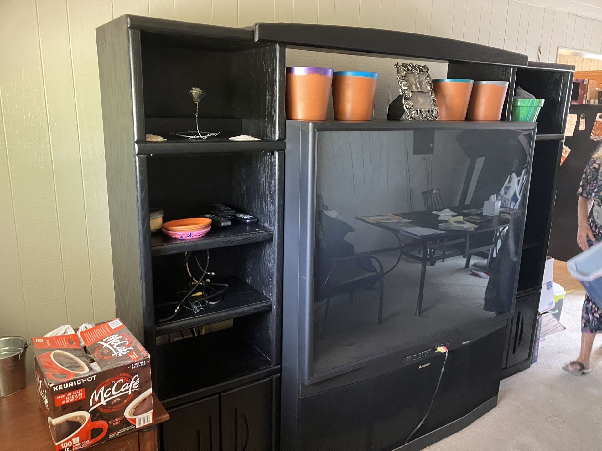 60” Big Screen W / Entertainment cabinets