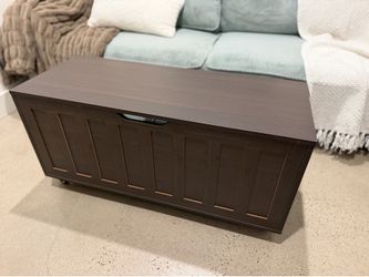 Coffee Table with Storage and Locking Wheels