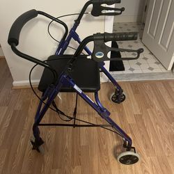 NEW OPEN BOX ADULT WALKER. 🚶‍♂️🚶. PORTABLE.  EASY GLIDING WHEELS. 🛞.  2 HAND BRAKES.  WAS $168 (SEE AD). ASKING ONLY $50 🔥🔥