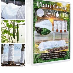 Plant Covers Freeze Protection 6.6 ft x 16 ft Floating Row Cover 1oz/yd² Garden Fabric Plant Cover for Winter Frost/Sun Pest Protection