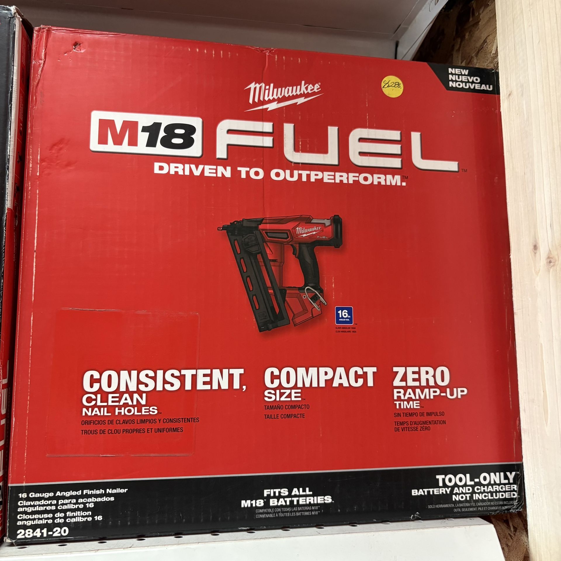 Milwaukee New 18ga Finish Nailer 18M Fuel