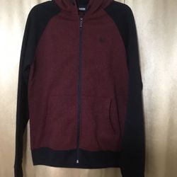 Hoddie For Boys Size M Looks Almost New Colors Burgundy And Black Fabric Is Thick Brand Zoo York