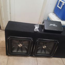 Pair of 12” L7 Kickers AND Stringer Base amp  WITH Base knob
