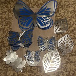 Butterflies, Flowers, and Leaves