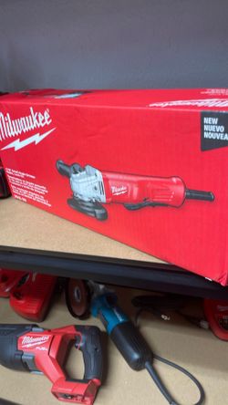 New Milwaukee M18  4-1/2 Angle GRINDER paddle, lock-on corded- pick up only
