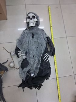 9pcs Grim Reaper Halloween Skeleton Decoration