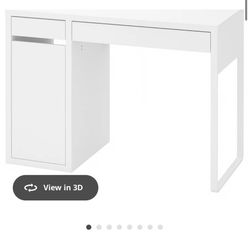 IKEA MICKE Desk With Drawer And Cabinet