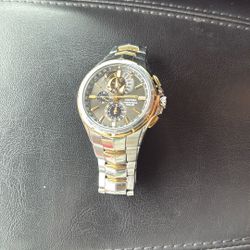 Men's Chronograph Coutura Solar Two Tone Stainless Steel Bracelet Watch 46mm
