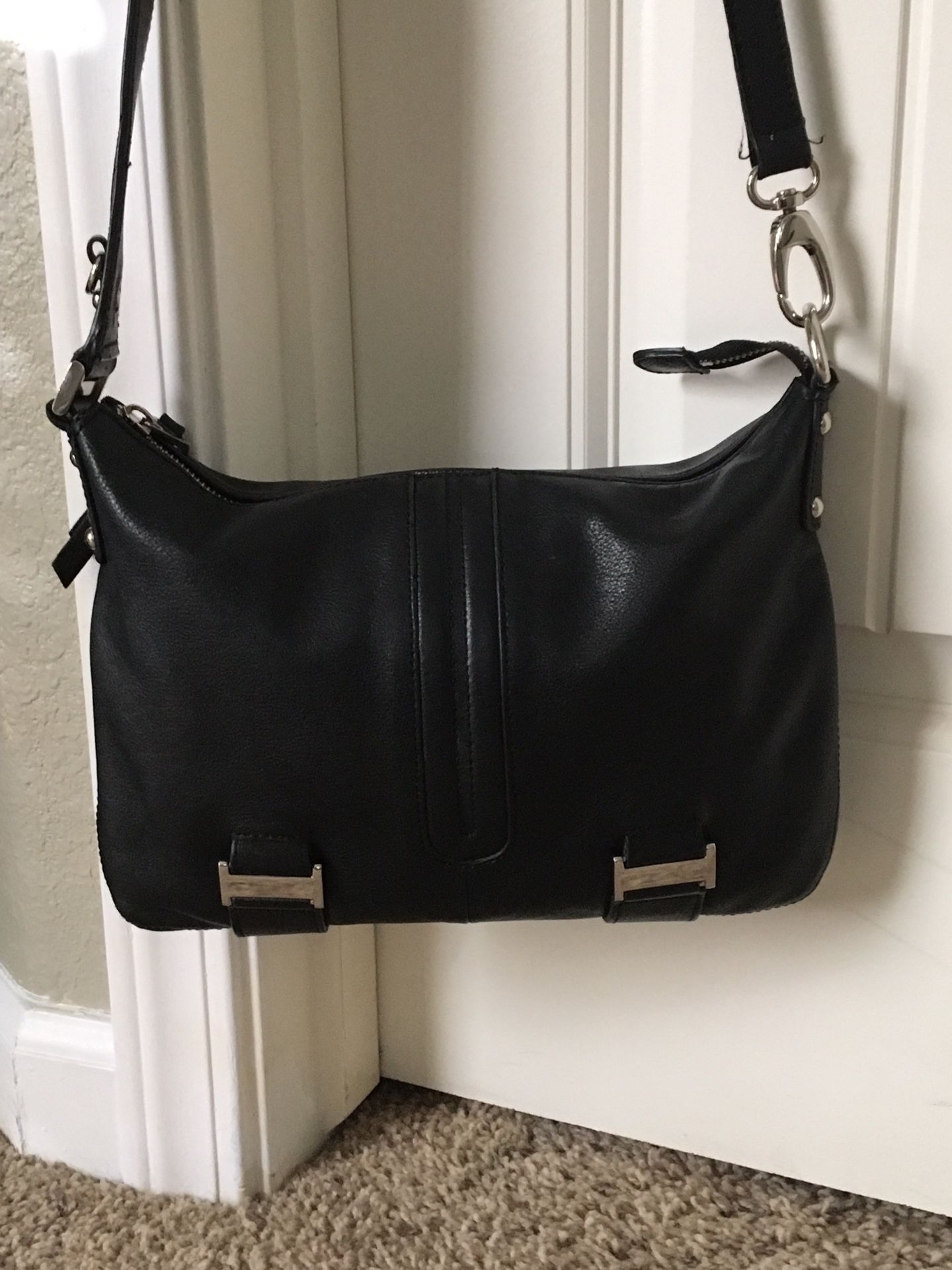 Black leather purse