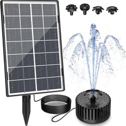 AISITIN 3.5W Solar Fountain Pump, Solar Fountain Outdoor with Upgraded Glass Solar Panel and Nozzles, Solar Water Fountain Pump for Bird Bath, Ponds, 