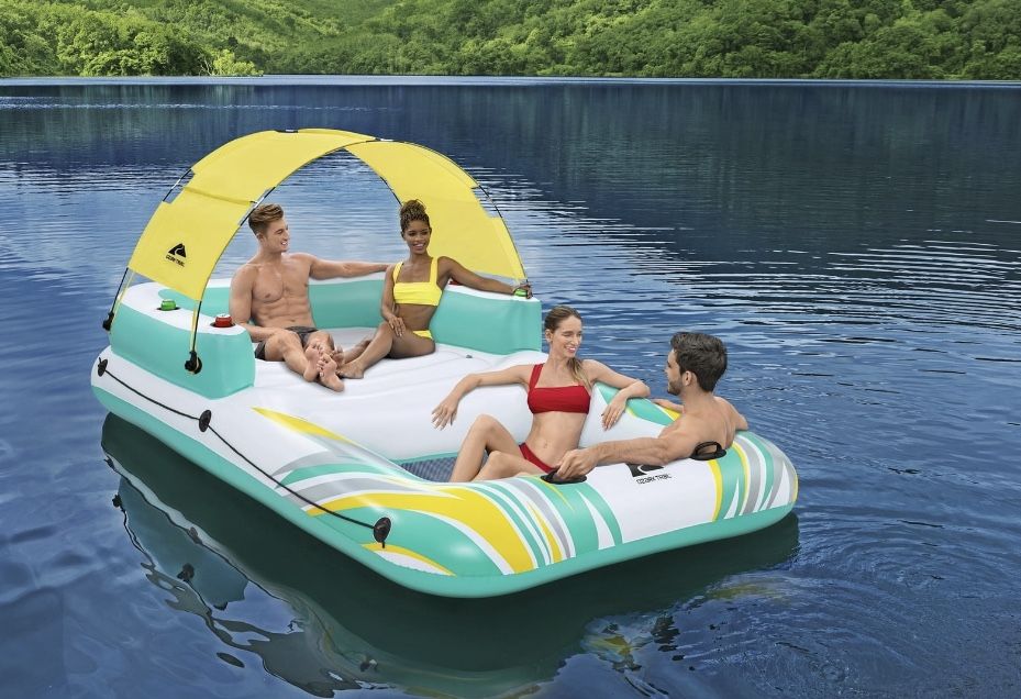 Ozark Trail Summer Oasis 4-Person Inflatable Island 10' x 6' x 23", Adult, Unisex