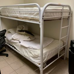 FREE- Twin Bunk Beds With Mattresses 